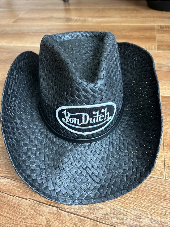 Von Dutch Accessories - Von Dutch Black Cowboy Logo Hat NWT